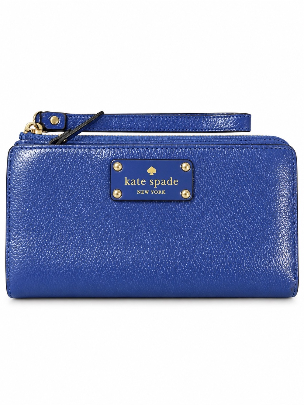EUC Kate Spade Wellesley Layton Cobalt Blue Leather Wristlet Wallet